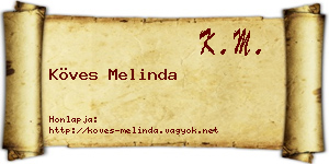 Köves Melinda névjegykártya